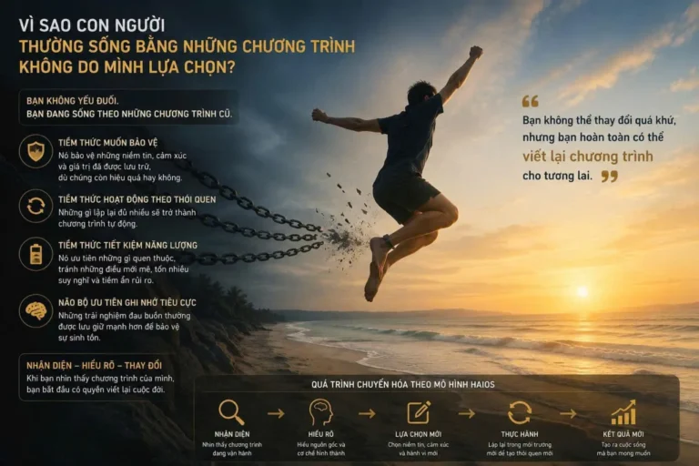 CON NGƯỜI THƯỜNG SỐNG BẰNG NHỮNG CHƯƠNG TRÌNH KHÔNG DO MÌNH LỰA CHỌN